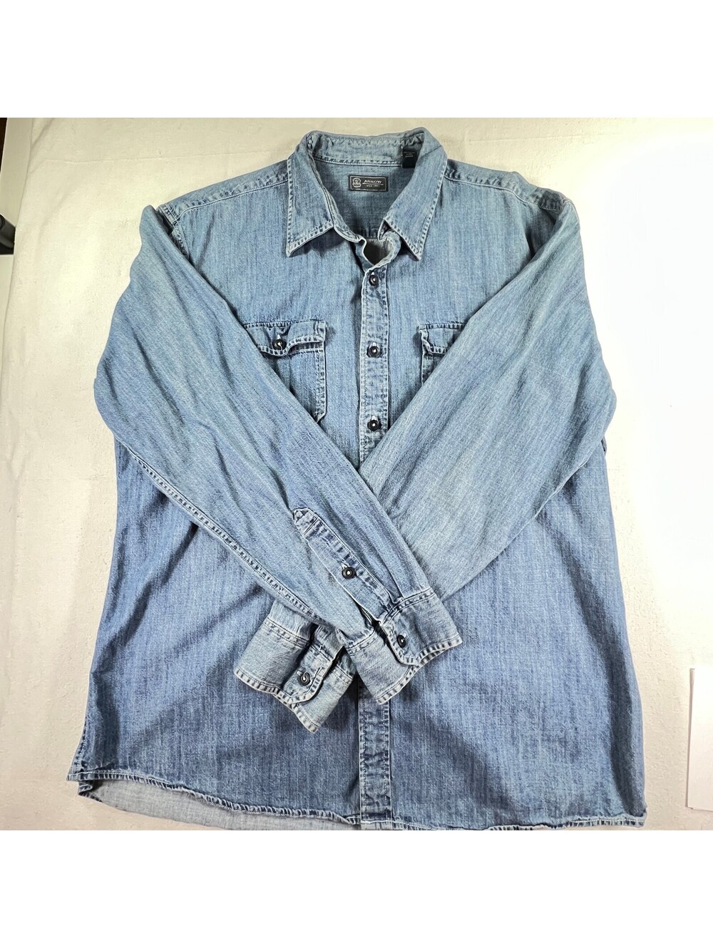 Arrow Men's XL Blue Jean Denim Shirt USA 1851 Classic Casual Wear